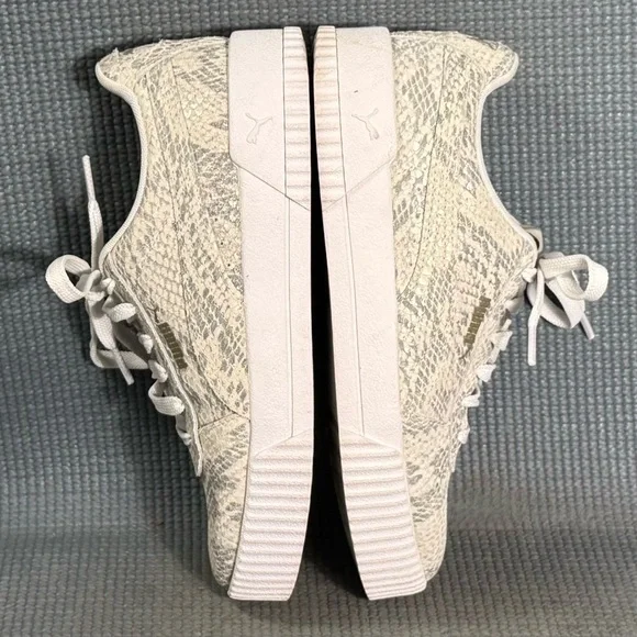 Puma Carina Snake Lux Women's Leather Platform Sneakers 373928-01 Size 6.5 - Picture 6 of 9